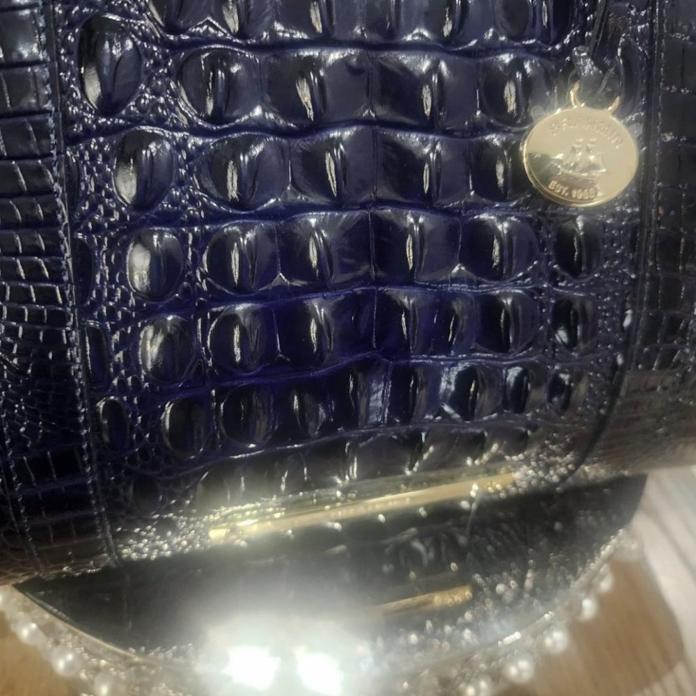 NWT Rare Color Authentic Blue Brahmin Genuine Leather Anywhere - Picture 5 of 11